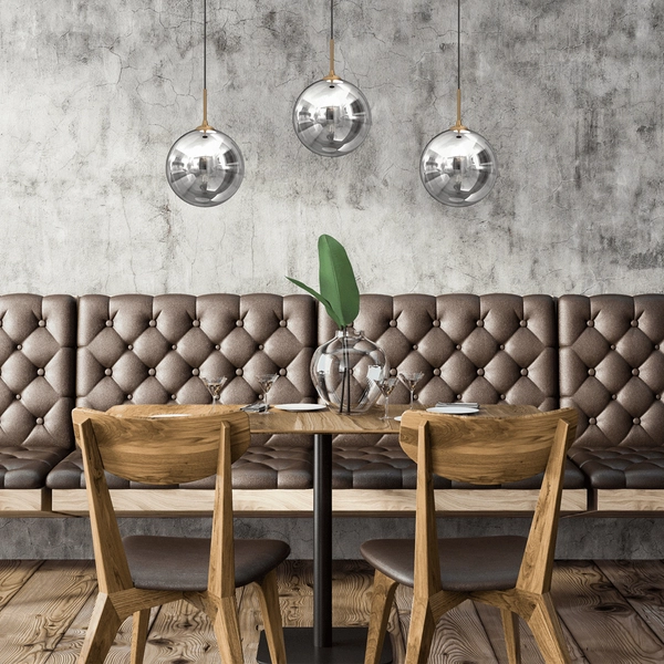 Lampa wisząca Reflex MLP8415 loftowe kule przydymione złote