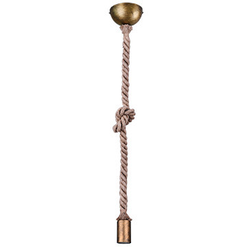 Marynistyczna LAMPA wisząca ROPE 310100104 Trio metalowa OPRAWA zwis lina patyna beżowa
