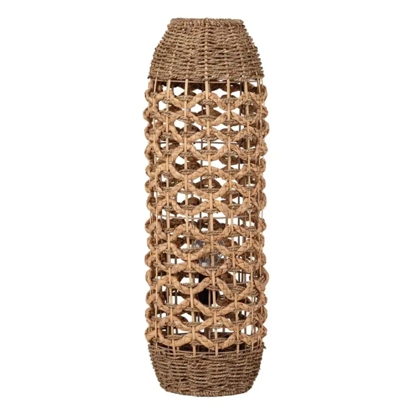 Naturalna lampa stojąca SIVORLA LE45380 do salonu drewniana