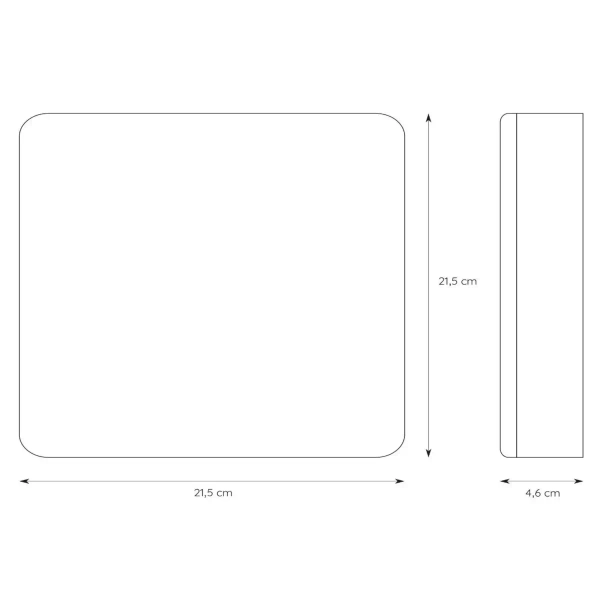 Kwadratowy plafon do kuchni CERES-LED 28113/30/30 LED 30W 3000K IP44 czarny