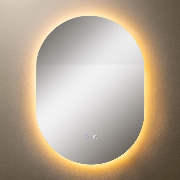 Podgrzewane lustro owalne D3002 LED 24W zmienna barwa IP44 przezroczyste
