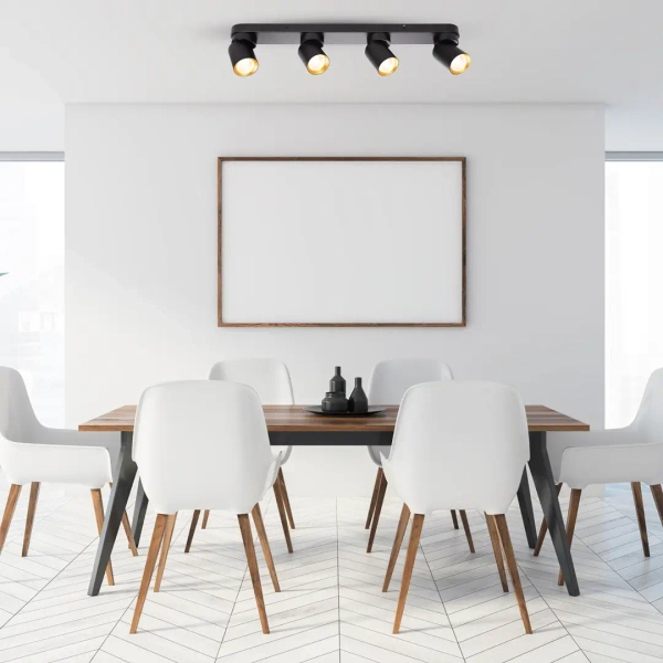 Loftowa sufitowa regulowana lampa ANDY ML9939 do salonu czarno złoty