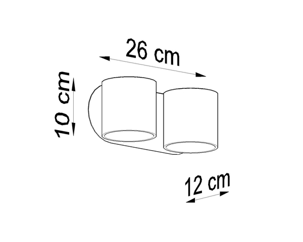 Kinkiet LAMPA ścienna SL.0661 metalowa OPRAWA tuby szare