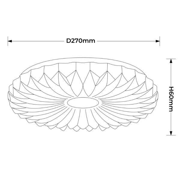 Sufitowa lampa glamour Zivora  LP-4890/1C-26 WH LED 12W 4000K biała