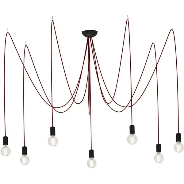 LAMPA wisząca SPIDER 6785 Nowodvorski industrialna OPRAWKA zwis kable przewody pająk czarny