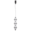 Wisząca lampa Fuente PND-34395-3V-BK LED 45W 3000K czarny przezroczysty