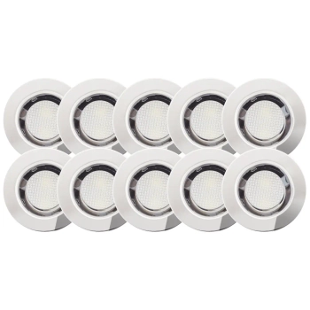 Wpuszczane oprawy zestaw 10 sztuk Cosa G03093/82 LED 7W 6500K IP44 srebrne