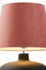 Klasyczna LAMPA stołowa SAWA VELVET 41020116 Kaspa biurkowa LAMPKA abażurowa stojąca do sypialni grafitowa różowa