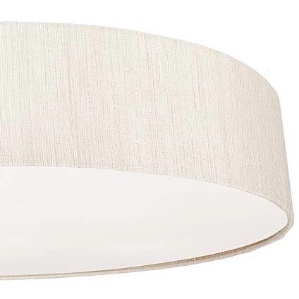 Abażurowy plafon pokojowy Turda 8958 materiałowy plafon biały