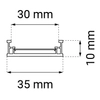 Szyna magnetyczna Komatsu 6040 Shilo 1 metr metalowa czarny