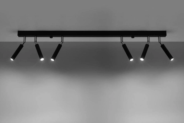 Sufitowa LAMPA regulowana SL.0901 industrialna OPRAWA plafon tuby metalowe czarne