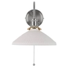 Ścienna lampa ceramiczna Hadano HAD0761-10 żebrowana chrom biały