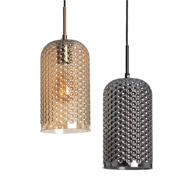 Wisząca szklana lampa Slendore ABR-LWS-A-SLN do sypialni bursztynowa