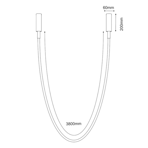 Regulowana lampa wisząca lina Hebi 5059 Shilo LED 38W 4000K salonowa czarny biały