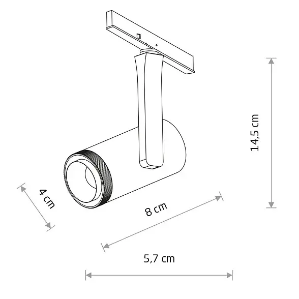 1-obwodowa lampa sufitowa 11715 LED 7W 3000K czarny