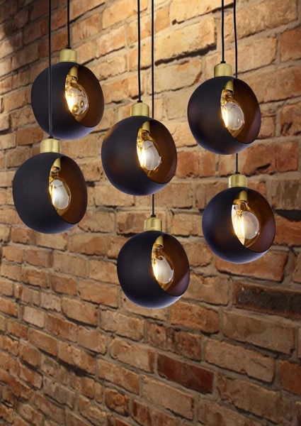 Wielopunktowa lampa wisząca Cyklop 2756 TK Lighting loft szklana patyna