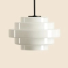 Lampa wisząca do salonu Filo Milky 9002PL_G1_S biała czarna