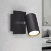 Nowoczesna lampa ścienna MARLEY 802400132 czarna tuba 1xGU10 IP20
