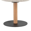 Stołowa nocna lampka Eco 5596 lniany abażur sosna beżowy czarny