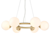 Kulista lampa wisząca do salonu L&-1106390 mosiądz biały