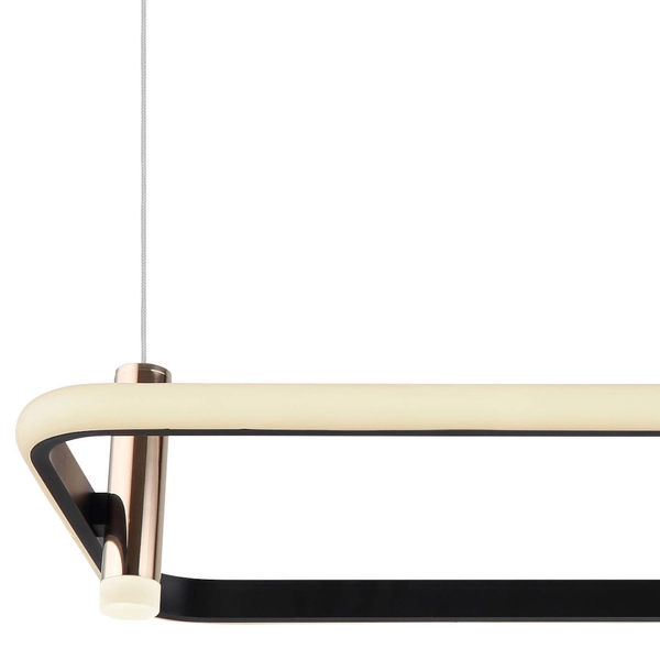 Lampa wisząca COCO 67301H prostokątna ramka LED 55W 2700-6000K zwis złoty