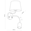 Kinkiet ekologiczny do czytania Maja 6446 TK Lighting podwójny szary beżowy