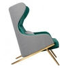 Tapicerowany fotel Hampton Velvet MSE011000304.P02V35 ciemnozielony pepitka