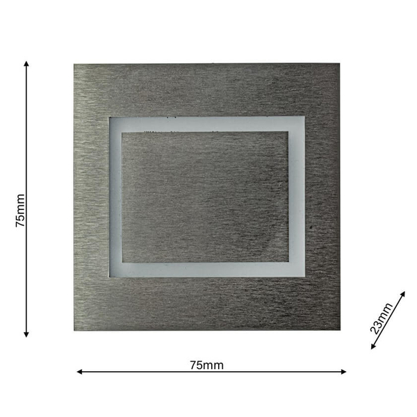 Metalowa lampa przyschodowa Deco EKS4444 LED 0,6W 6500K biały srebrny