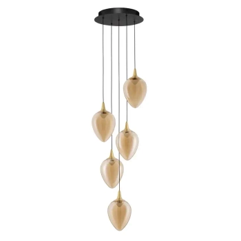 Nowoczesna lampa sufitowa VAZENDO LE45120 LED 30W 3000K złoty czarny
