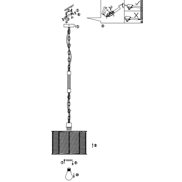 Wisząca LAMPA skandynawska HALIA 15672H Globo metalowa OPRAWA loftowy ZWIS okrągły brązowy czarny