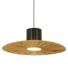 Ekologiczna wisząca lampa 23070 kapelusz papierowy czarny
