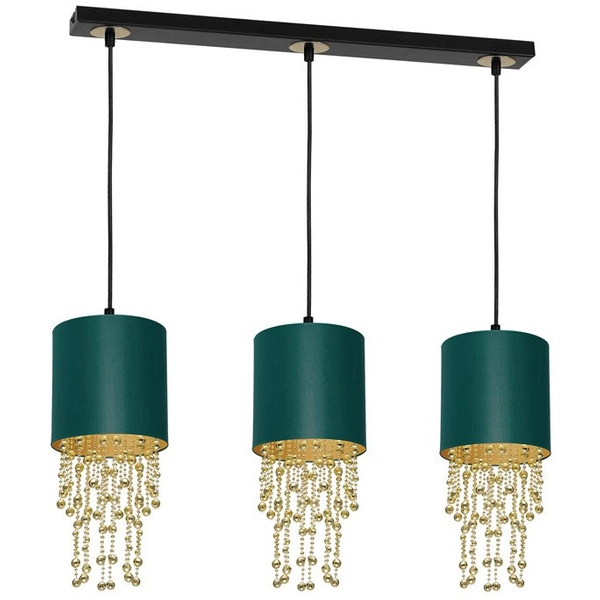 LAMPA wisząca ALMERIA MLP64500 Milagro abażurowa OPRAWA crystal glamour zwis zielony złoty