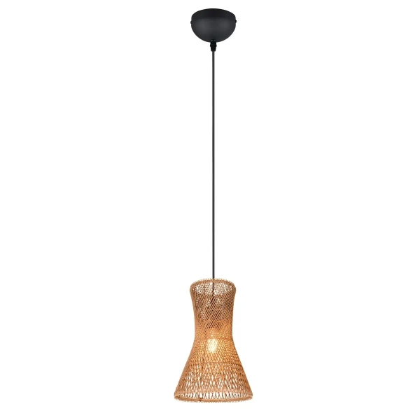Wisząca lampa boho BIJOU R31831026 do jadalni brązowy czarny