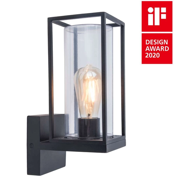 Ścienna lampa ogrodowa FLAIR 5288801012 IP44 czarna przezroczysta outlet