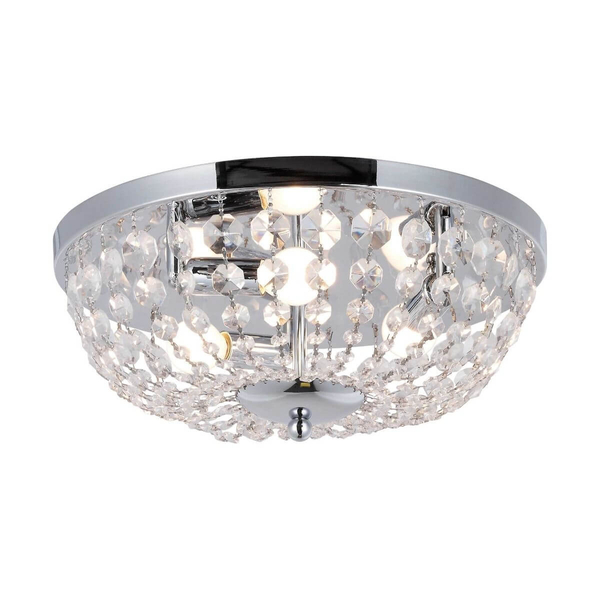 Sufitowa lampa glamour Cosi RLX94775-3 salonowa crystals srebrna
