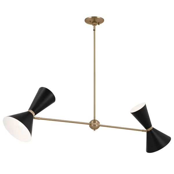 Podwójna lampa wisząca nad stół Phix KL-PHIX-2-LINEAR-CBB regulowana czarna