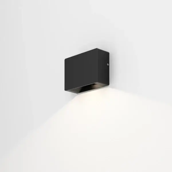 Ścienna lampa na elewację czarna LEDPOINT LED 3W 3000K do ogrodu IP65 26546-M930-WB-00-12