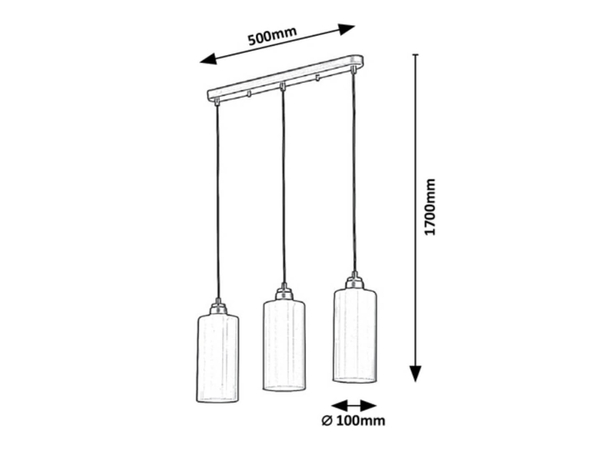 LAMPA wisząca PANTHEA 4480 Rabalux szklana OPRAWA tuby ZWIS kaskada złota biała