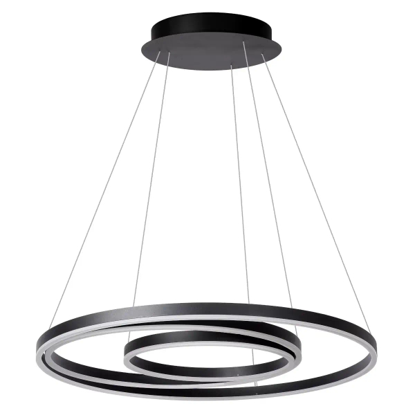 Wisząca lampa TRINITI 46402/99/30 Lucide LED 136W 3000K okrąg czarna