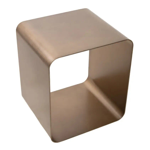 Złoty stolik kawowy NOURA MM001501100369 drewniany minimalistyczny 45cm