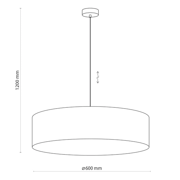 Lampa wisząca do salonu okrągła Rondo 4859 TK Lighting z tkaniny biała