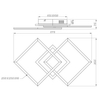 Geometryczna lampa sufitowa HALIA DL132-62793 LED 25W 3000K czarna