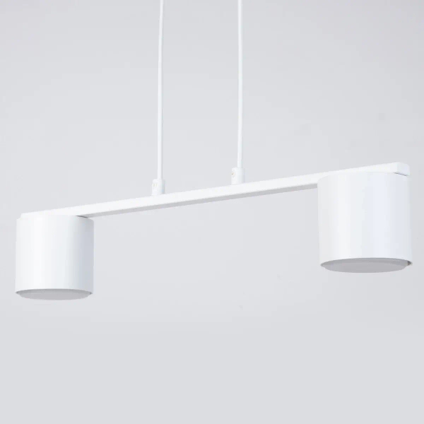 Podwójna zwisająca lampa Mila 2 41349 na belce do sypialni biały