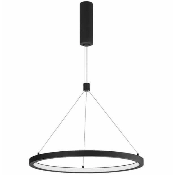 Wisząca LAMPA pierścień IRUN LE41411 Luces Exclusivas metalowa OPRAWA loftowy ZWIS LED 35W 3000K ring czarny