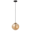 Zwieszana lampa szklana kula MONSARAZ 45493/30/62 Lucide bursztynowy