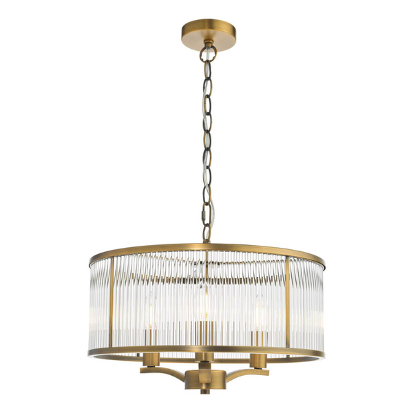 Jadalniana lampa wisząca Evelyn EVE0363 szklana brązowy przezroczysty