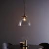 Wisząca lampa nad stół Hansen Grand 102926 szklana mosiądz przezroczysta