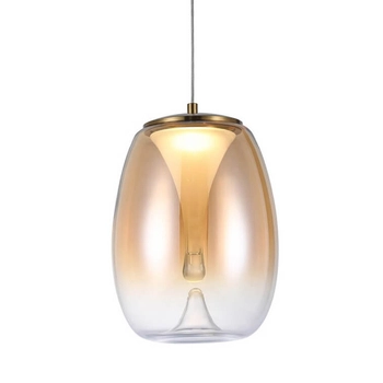 Szklana lampa wisząca PAMELA AZ6184 Azzardo LED 8W 3000K bursztynowa