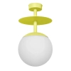 Sufitowa lampa do jadalni PLAAT B PLB111003 kula żółta