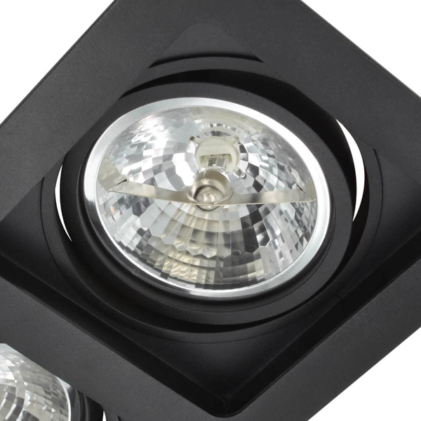 Lampa nasufitowa Sisto AZ2809 prostokąt do salonu czarna